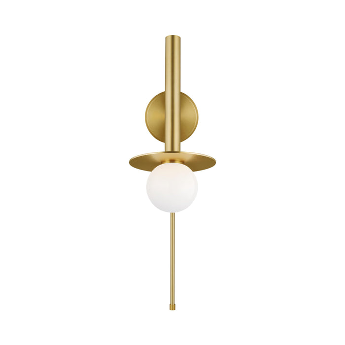 Nodes Pivot Bath Wall Light in Brass and White.