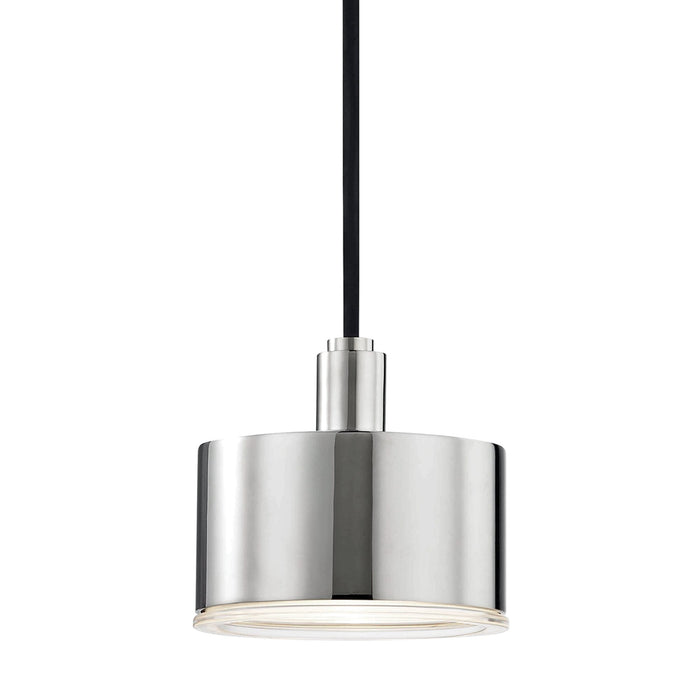 Nora Pendant Light in Polished Nickel.