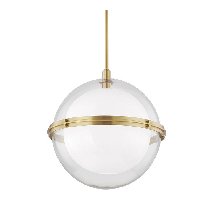 Northport Pendant Light in Large/Aged Brass.
