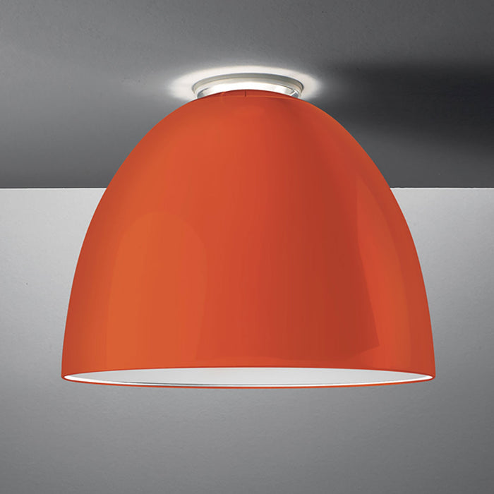 Nur Ceiling Light in Gloss Orange/Mini/LED.