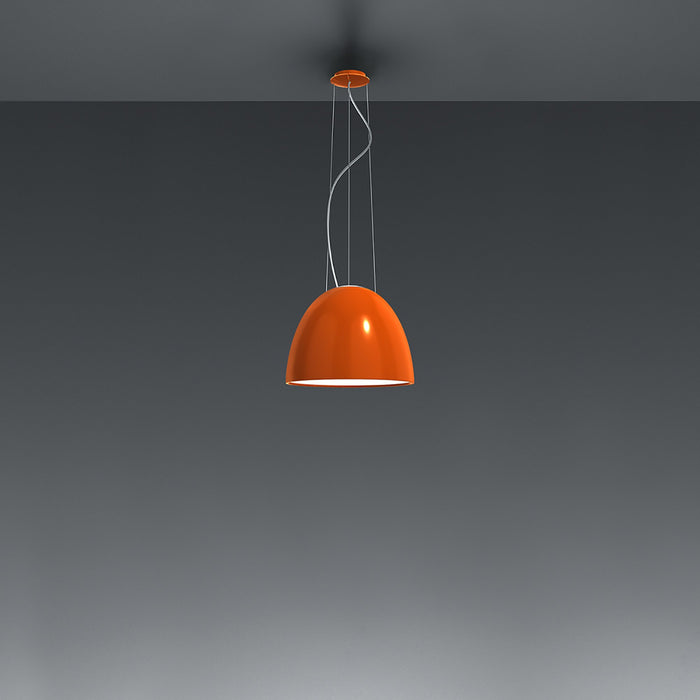 Nur Mini Suspension Light in Gloss Orange/Standard/LED.