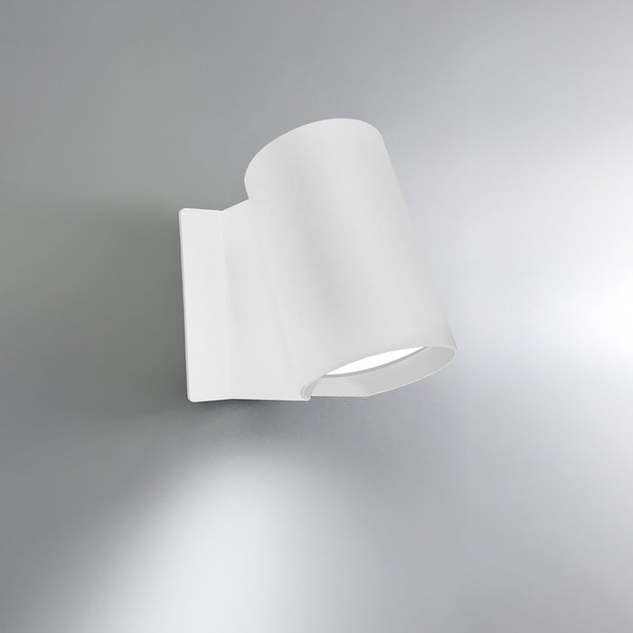 Oblique LED Wall Light in White.