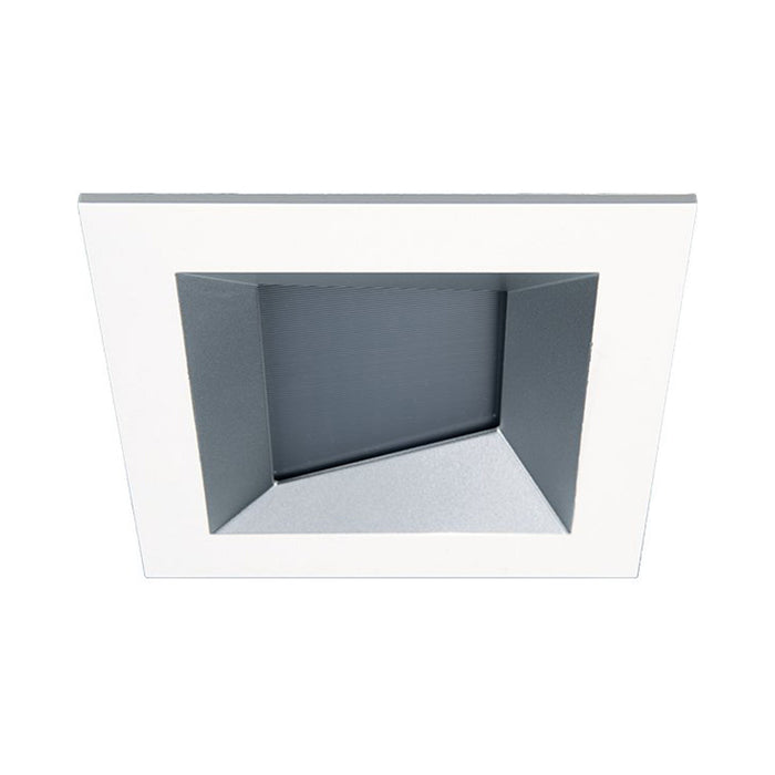 Ocularc 3.5 Square Wall Wash LED Recessed Trim in Haze White.