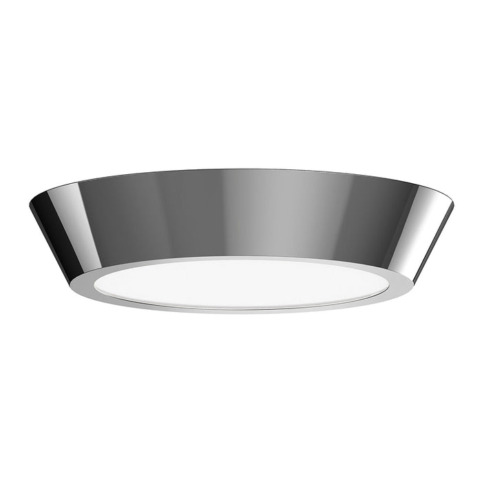 Oculus LED Flush Mount Ceiling Light in Medium/Polished Nickel.