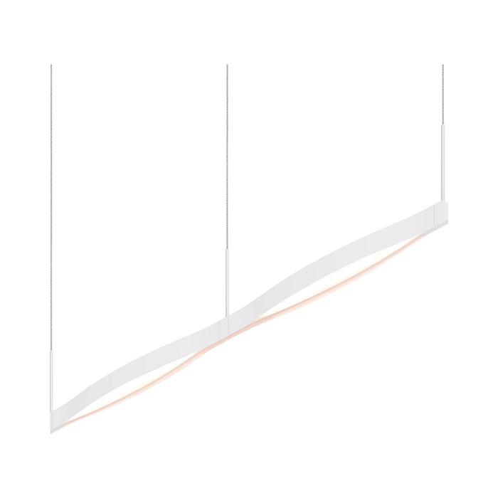 Ola™ LED Linear Pendant Light in Satin White/2-Light.