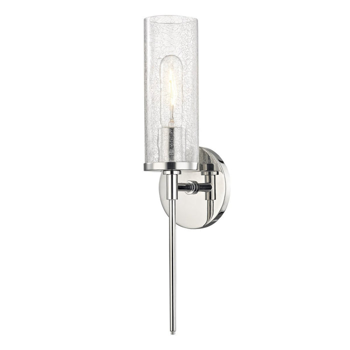 Olivia Wall Light in Polished Nickel/Glass.