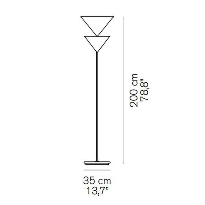 Pascal Floor Lamp - line drawing.