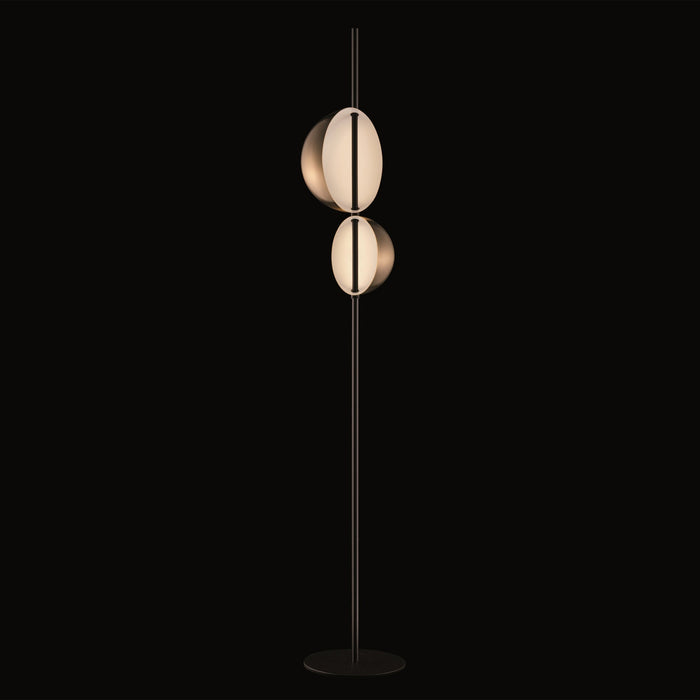 Superluna LED Floor Lamp in Anodic Brass.