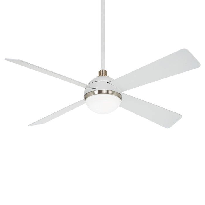 Orb LED Ceiling Fan in Flat White / Flat White.