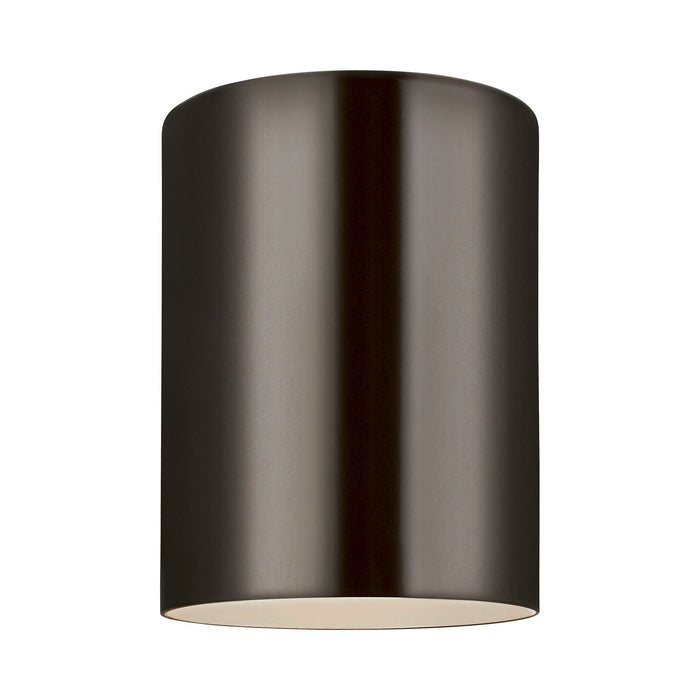 Outdoor Cylinders Ceiling Flush Mount in Black.