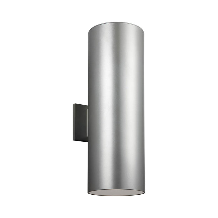 Outdoor Cylinders LED Wall Light in 18.25-Inch/Painted Brushed Nickel.