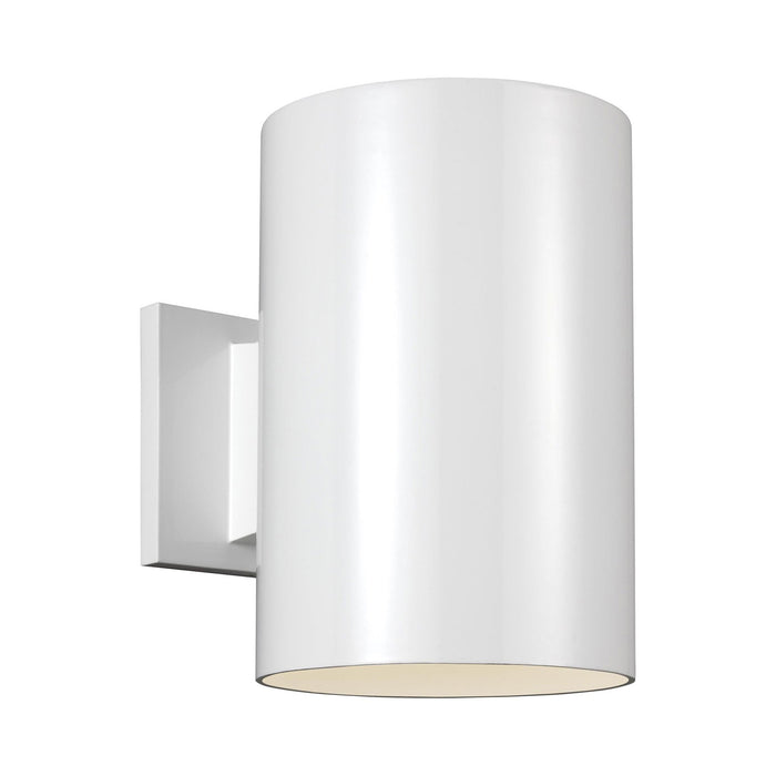 Outdoor Cylinders Wall Light in Large/100W/White.