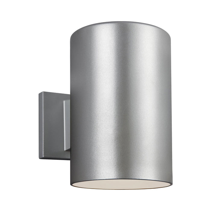 Outdoor Cylinders Wall Light in Large/100W/Painted Brushed Nickel.
