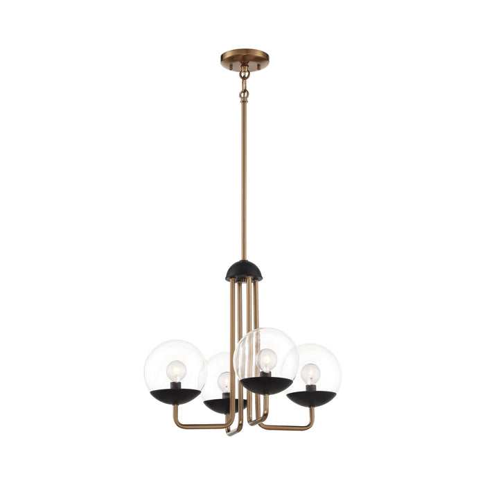 Outer Limits Chandelier in Painted Bronze.