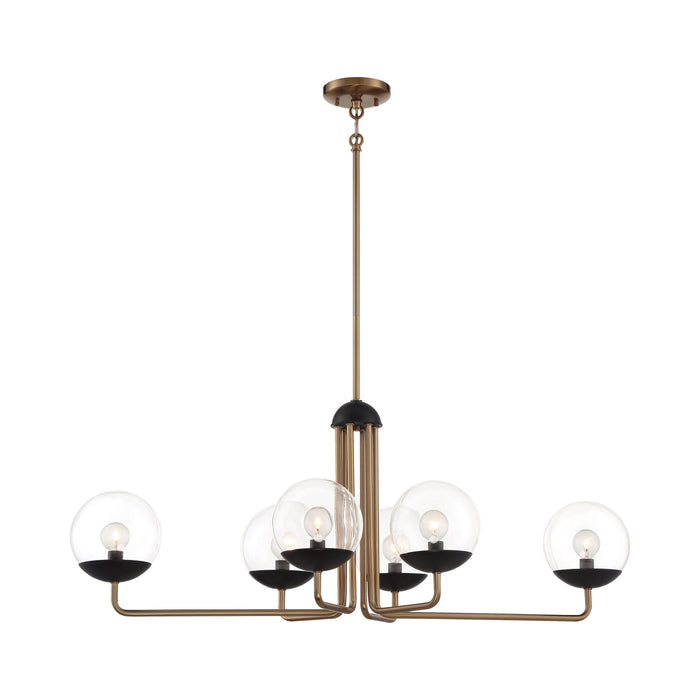 Outer Limits Linear Pendant Light in Painted Bronze.