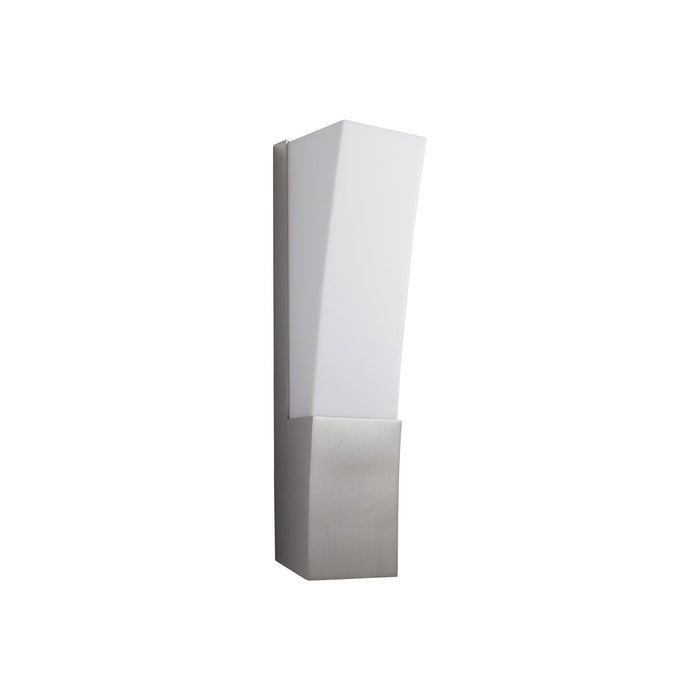 Crescent LED Wall Light in Satin Nickel (Small).