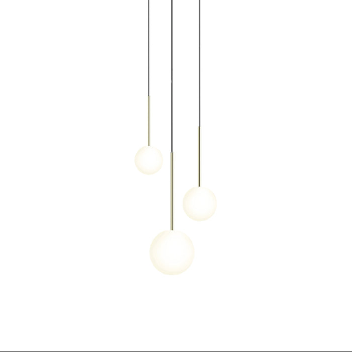Bola LED Chandelier in Brass (3-Light).