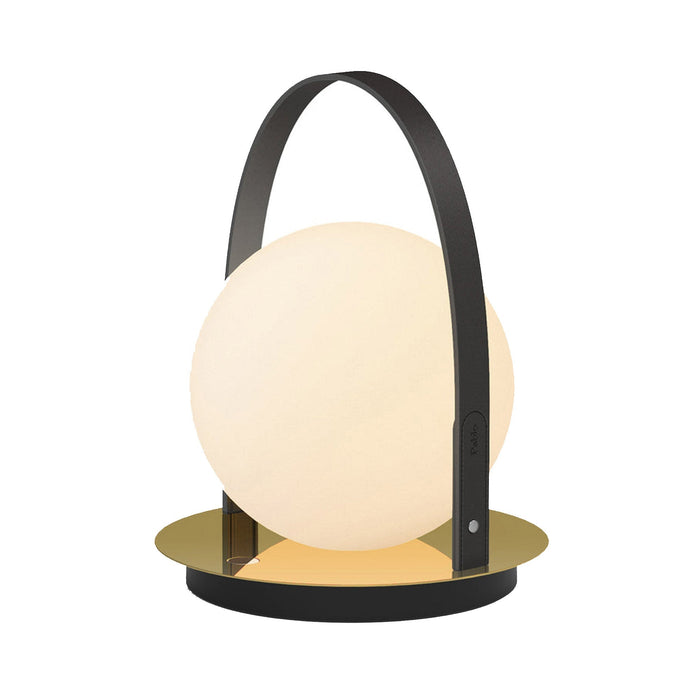 Bola Outdoor LED Lantern in Brass/Black.