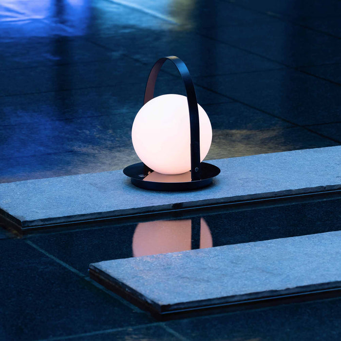 Bola Outdoor LED Lantern in Outside Area.