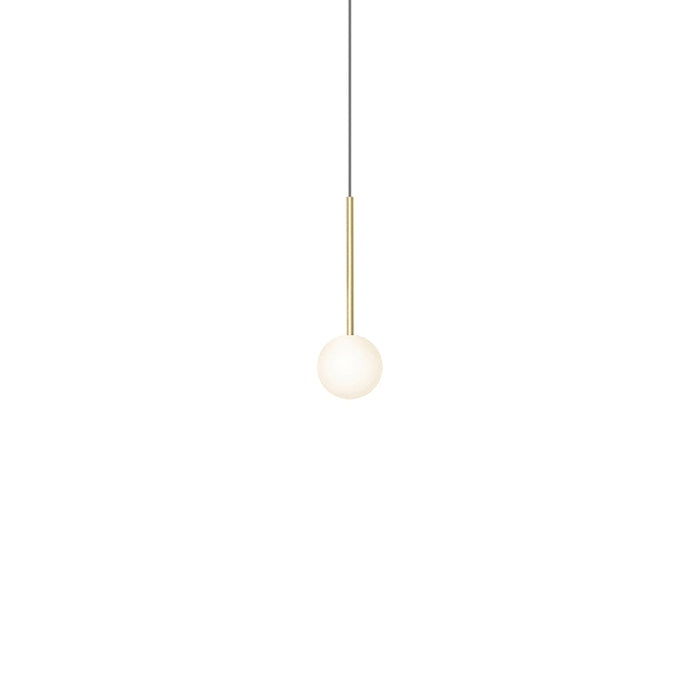 Bola Sphere LED Pendant Light in Brass (4-Inch).