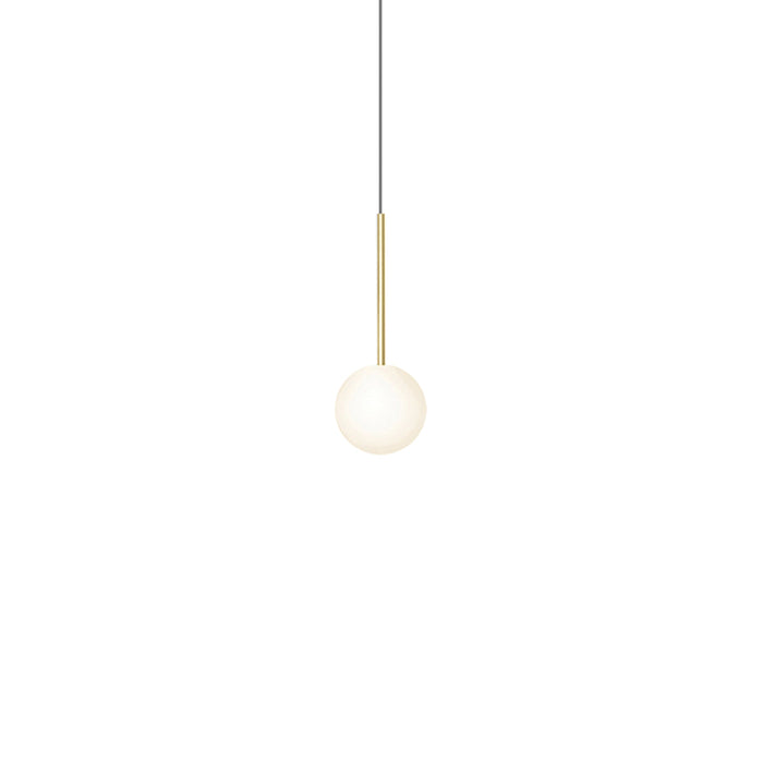 Bola Sphere LED Pendant Light in Brass (5-Inch).