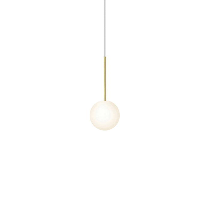 Bola Sphere LED Pendant Light in Brass (6-Inch).