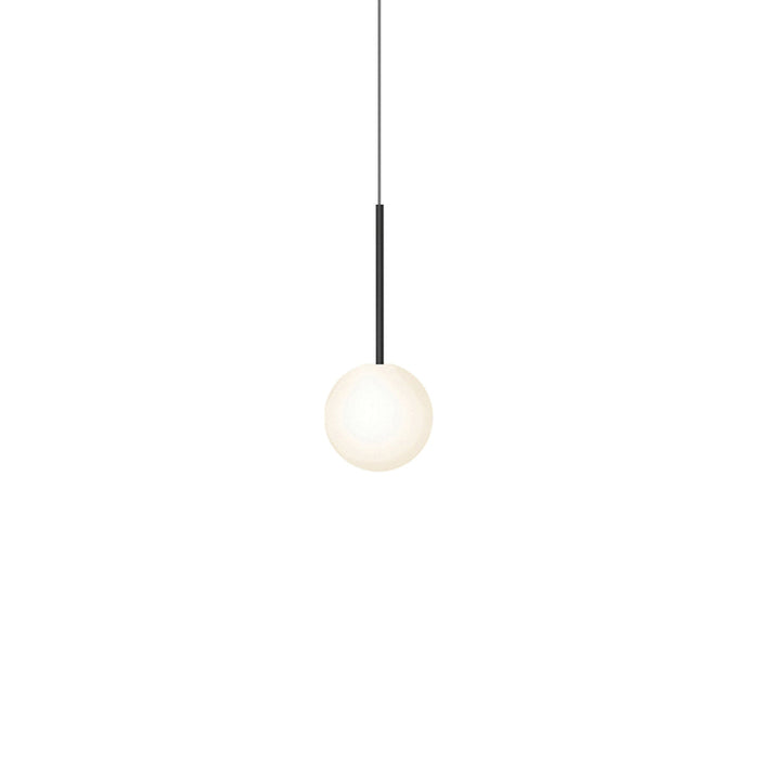 Bola Sphere LED Pendant Light in Matte Black (6-Inch).