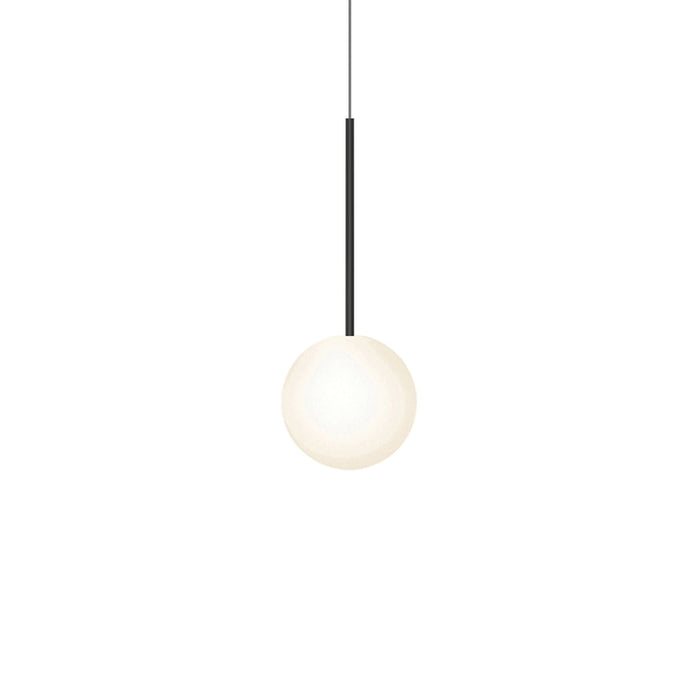 Bola Sphere LED Pendant Light in Matte Black (8-Inch).