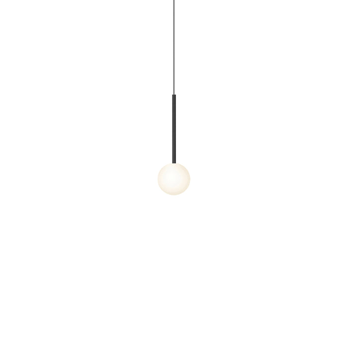 Bola Sphere LED Pendant Light in Matte Black (X-Small).