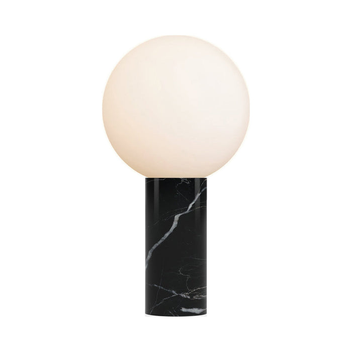 Pilar Table Lamp in Black Marquina Marble.
