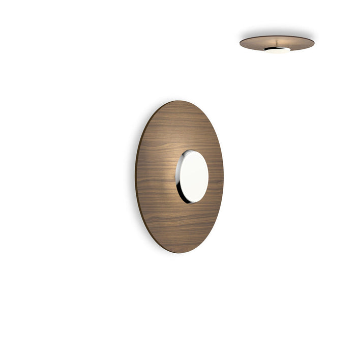 SKY Dome LED Flush Mount Ceiling Light in Walnut (Small).