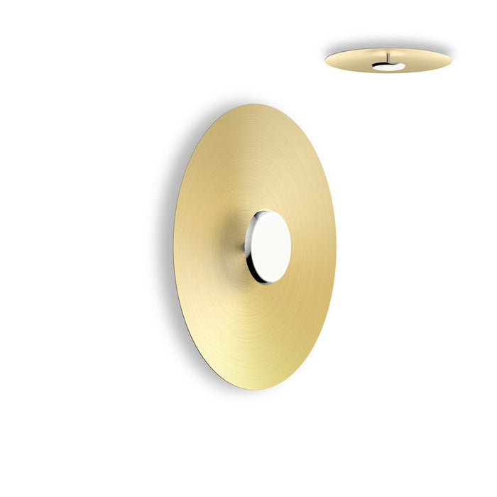 SKY Dome LED Flush Mount Ceiling Light in Brushed Brass (Medium).