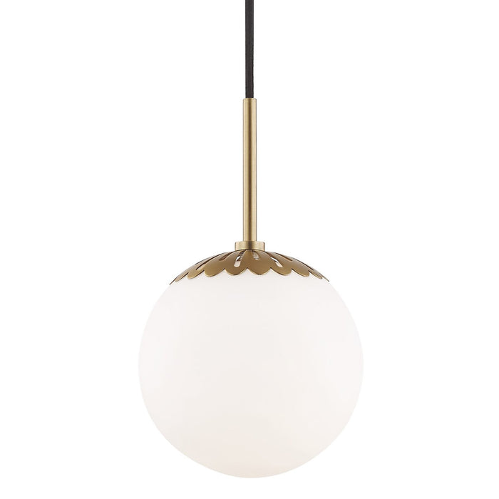 Paige Pendant Light in Aged Brass/Small.