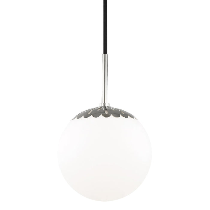 Paige Pendant Light in Polished Nickel/Small.