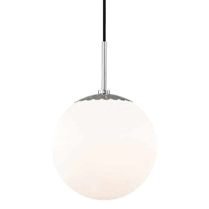 Paige Pendant Light in Polished Nickel/Large.