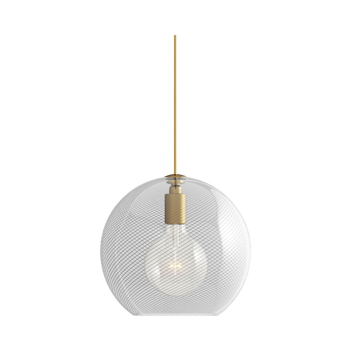 Palestra Pendant Light in Small/Natural Brass.