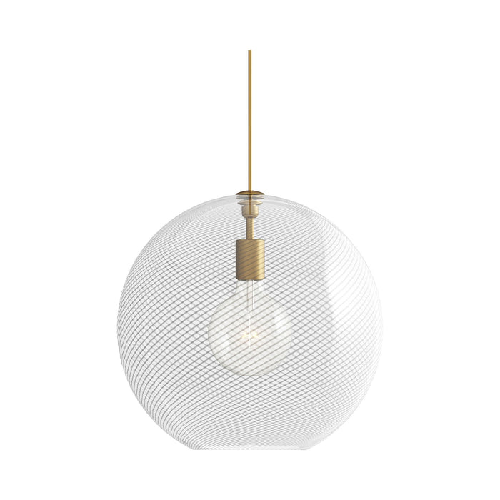 Palestra Pendant Light in Large/Natural Brass.