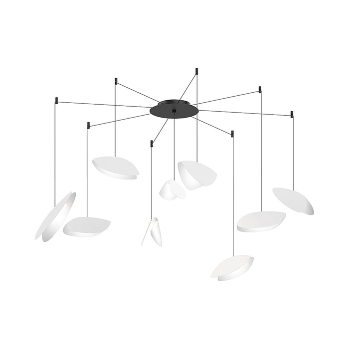 Papillons™ Swag LED Pendant Light in Satin White (9-Light).