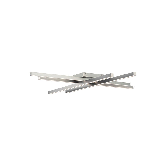 Parallax LED Flush Mount Ceiling Light in Brushed Nickel (Small).