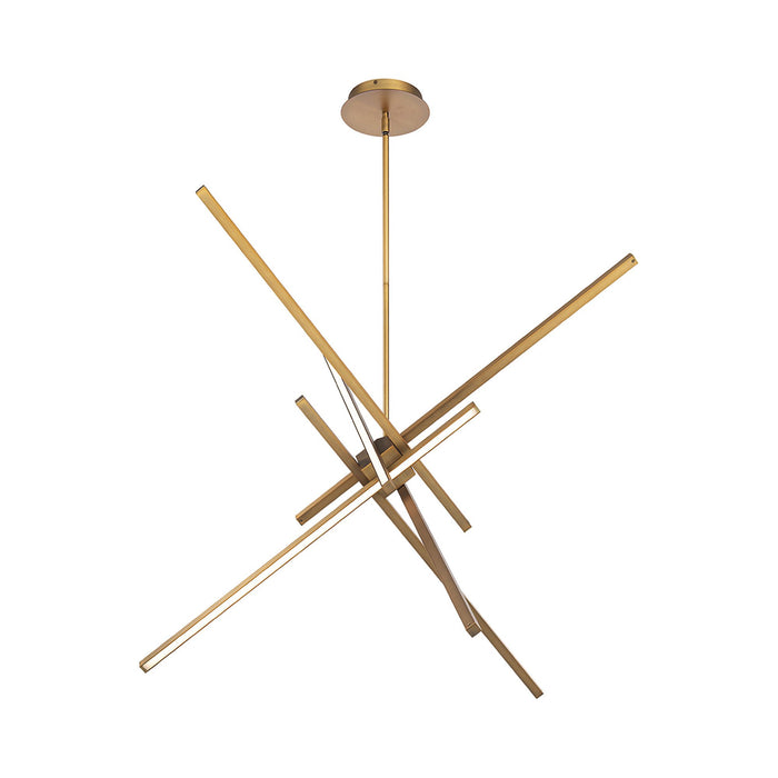 Parallax LED Pendant Light in Aged Brass (Large).