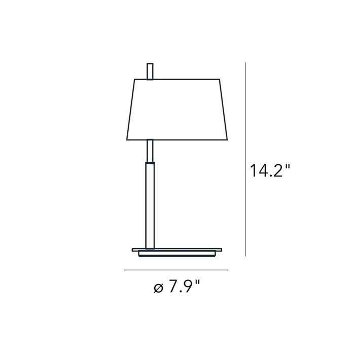 Passion Table Lamp - line-drawing.