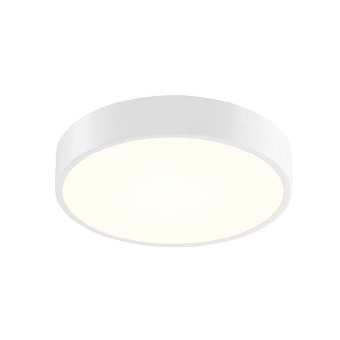 Pi LED Flush Mount Ceiling Light in Textured White (12-Inch).