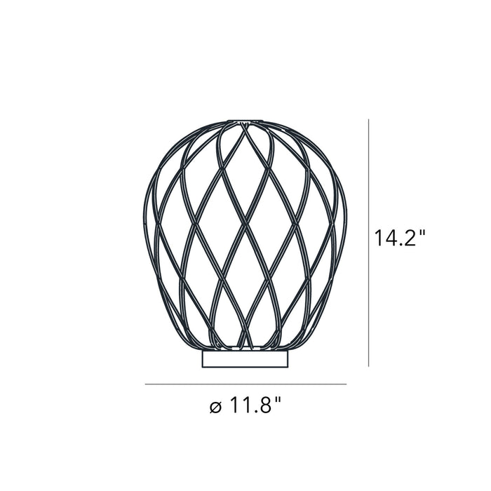 Pinecone Table Lamp - line-drawing.
