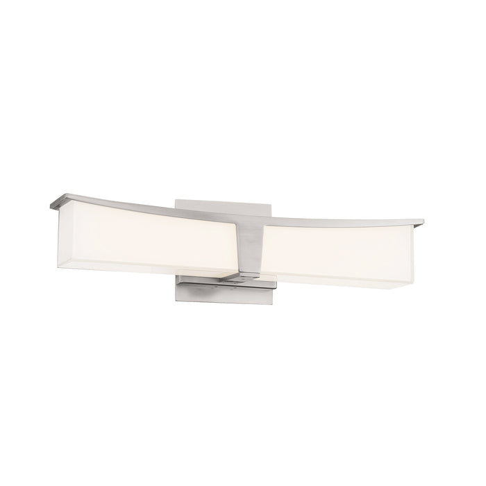 Plane LED Bath Vanity Light in Brushed Nickel/Small.