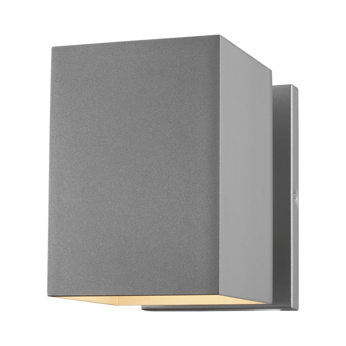 Pohl Outdoor Wall Light in Small/Painted Brushed Nickel.