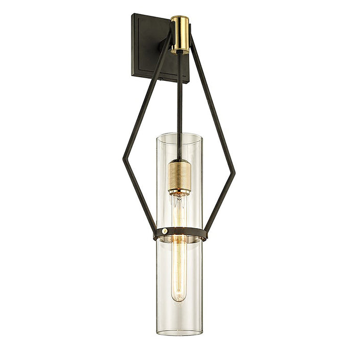 Raef Wall Light in Textured Bronze/Brushed Brass (Large).