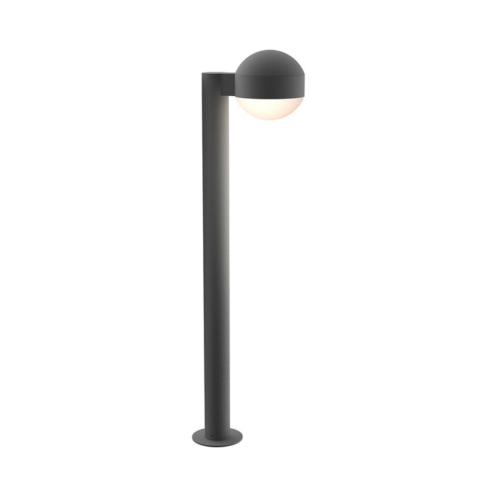 Reals Dome Cap LED Bollard in Large/Dome Lens/Textured Gray.