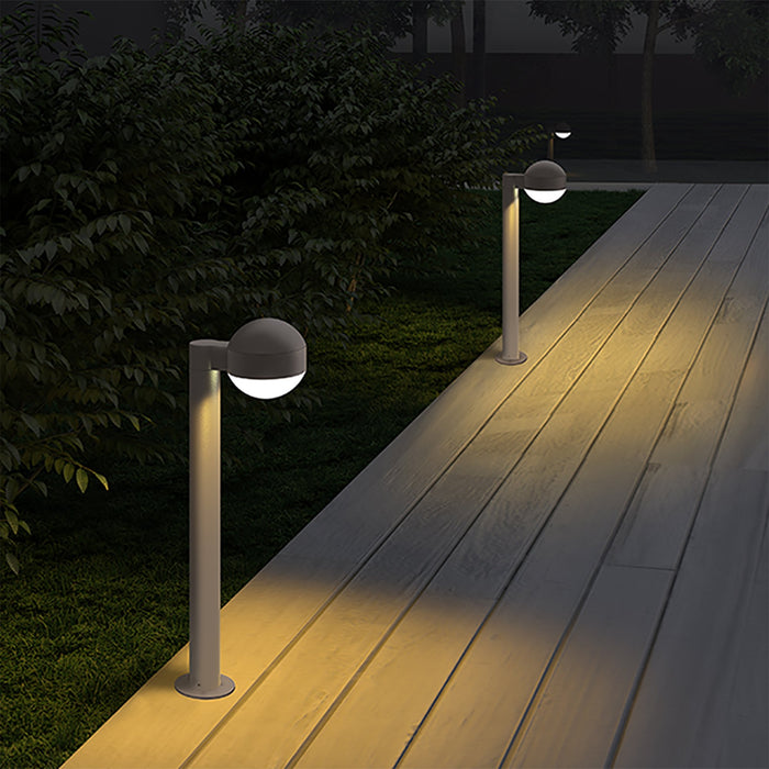 Reals Dome Cap LED Bollard in outdoor.