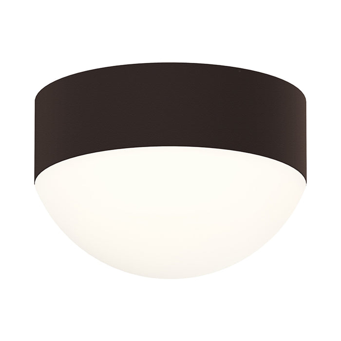 Reals Dome Outdoor LED Flush Mount Ceiling Light in Textured Bronze.