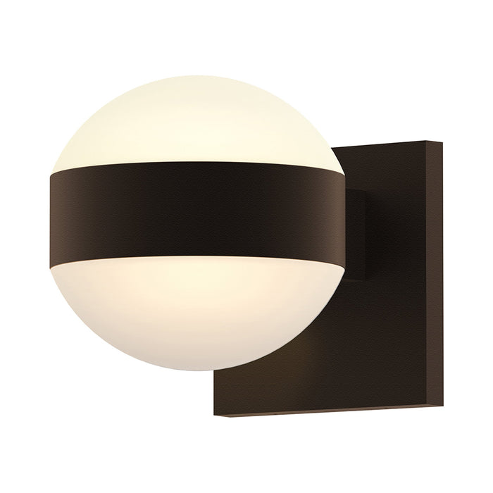 Reals Up/Down Outdoor LED Wall Light in Textured Bronze/Dome Lens/Dome Lens.